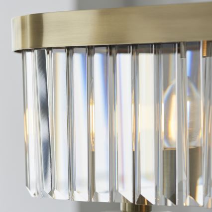 Endon 110539 - Lampadario a catena CHESTERFIELD 4xE14/6W/230V in ottone