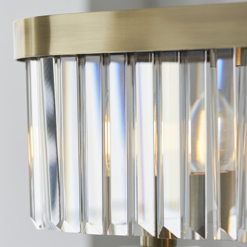 Endon 110539 - Lampadario a catena CHESTERFIELD 4xE14/6W/230V in ottone
