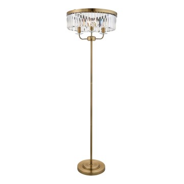 Endon 110644 - Lampada con piedistallo CHESTERFIELD 3xE14/6W/230V ottone