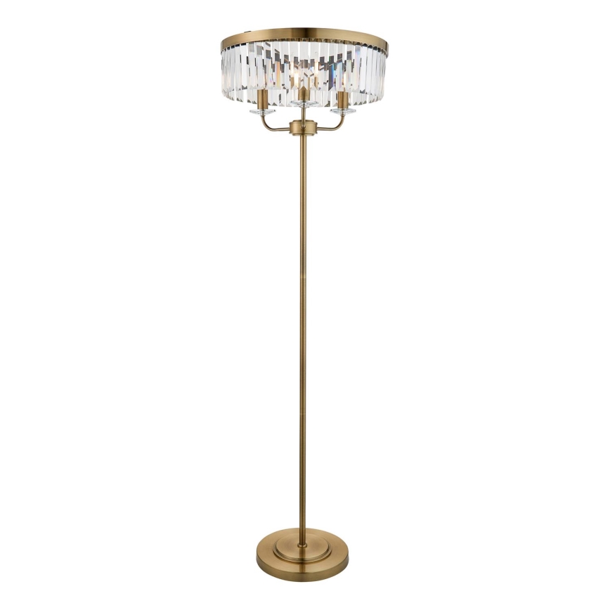 Endon 110644 - Lampada con piedistallo CHESTERFIELD 3xE14/6W/230V ottone