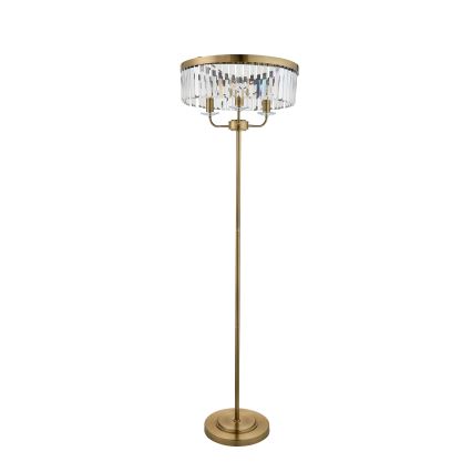 Endon 110644 - Lampada con piedistallo CHESTERFIELD 3xE14/6W/230V ottone