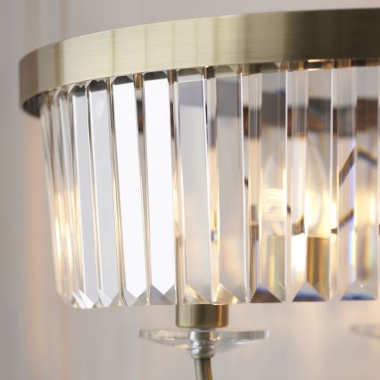 Endon 110644 - Lampada con piedistallo CHESTERFIELD 3xE14/6W/230V ottone