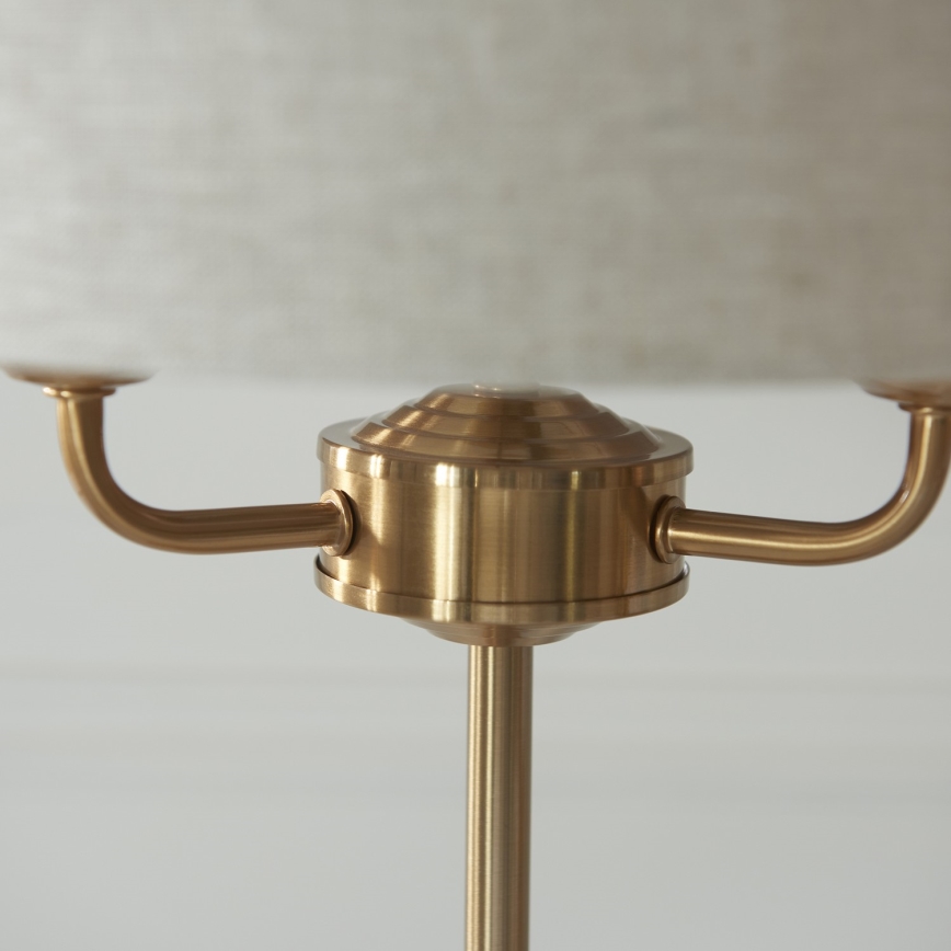 Endon 110721 - Lampada da tavolo HIGHCLERE 3xE14/18W/230V beige/ottone