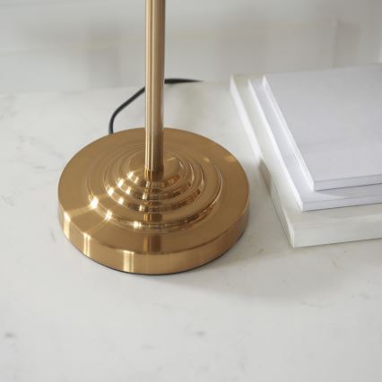 Endon 110721 - Lampada da tavolo HIGHCLERE 3xE14/18W/230V beige/ottone