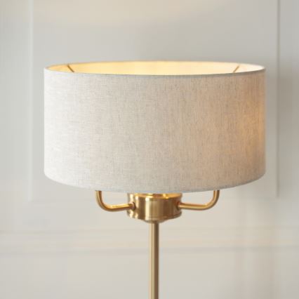 Endon 110721 - Lampada da tavolo HIGHCLERE 3xE14/18W/230V beige/ottone