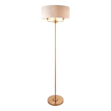 Endon 110724 - Lampada con piedistallo HIGHCLERE 1xE14/40W/230V beige/ottone