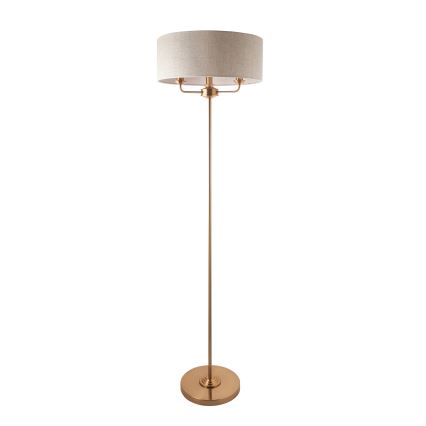 Endon 110724 - Lampada con piedistallo HIGHCLERE 1xE14/40W/230V beige/ottone