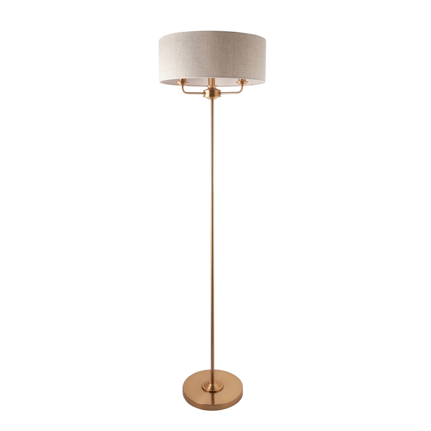 Endon 110724 - Lampada con piedistallo HIGHCLERE 1xE14/40W/230V beige/ottone