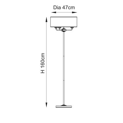 Endon 110724 - Lampada con piedistallo HIGHCLERE 1xE14/40W/230V beige/ottone