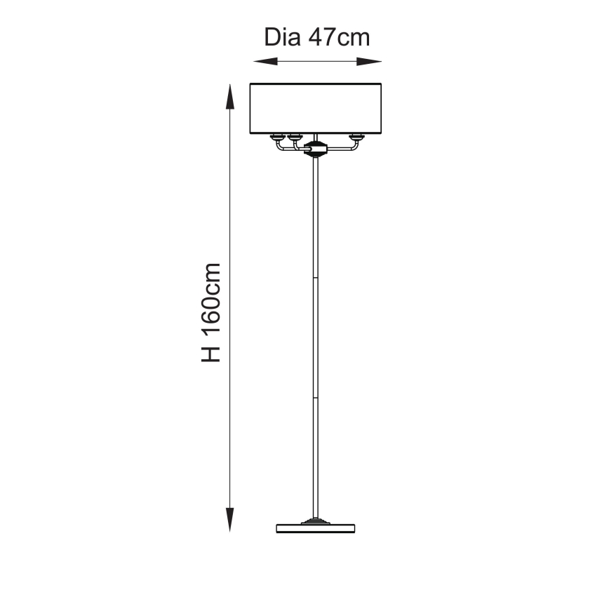 Endon 110724 - Lampada con piedistallo HIGHCLERE 1xE14/40W/230V beige/ottone