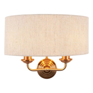 Endon 110726 - Applique HIGHCLERE 2xE14/40W/230V beige/ottone