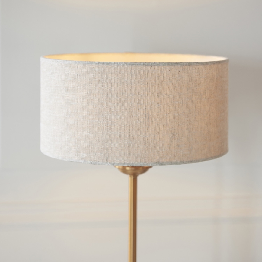 Endon 110728 - Lampada da tavolo HIGHCLERE 1xE14/7W/230V beige/ottone Ø 25 cm