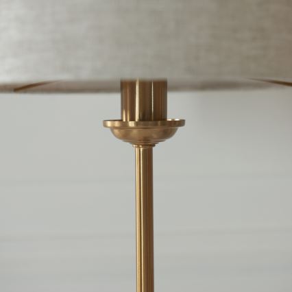Endon 110728 - Lampada da tavolo HIGHCLERE 1xE14/7W/230V beige/ottone Ø 25 cm