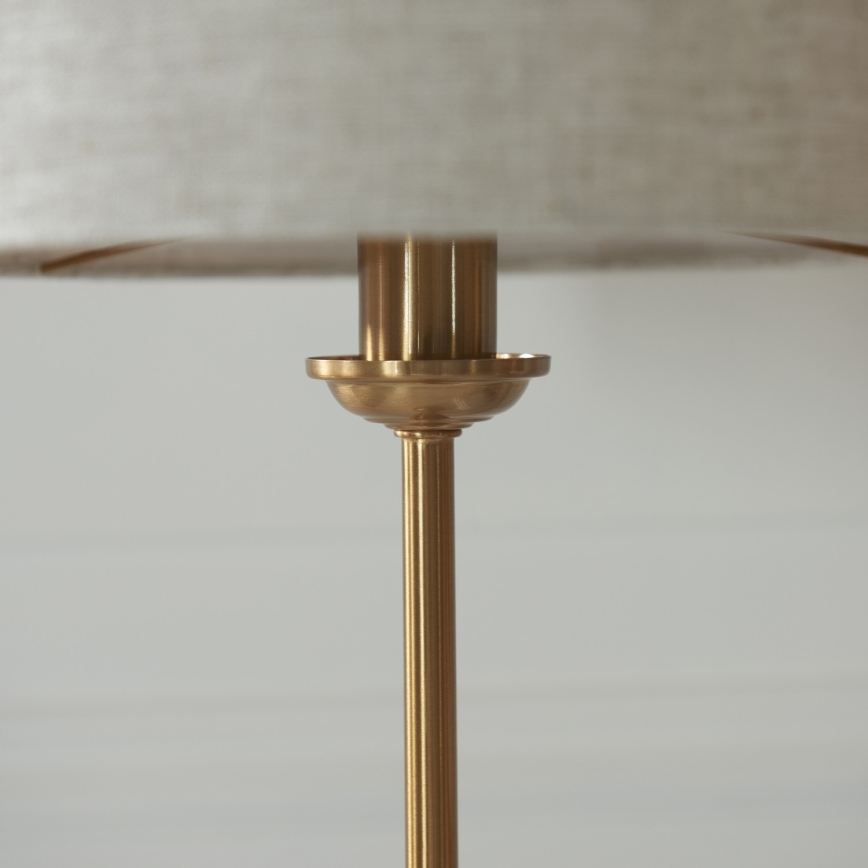 Endon 110728 - Lampada da tavolo HIGHCLERE 1xE14/7W/230V beige/ottone Ø 25 cm