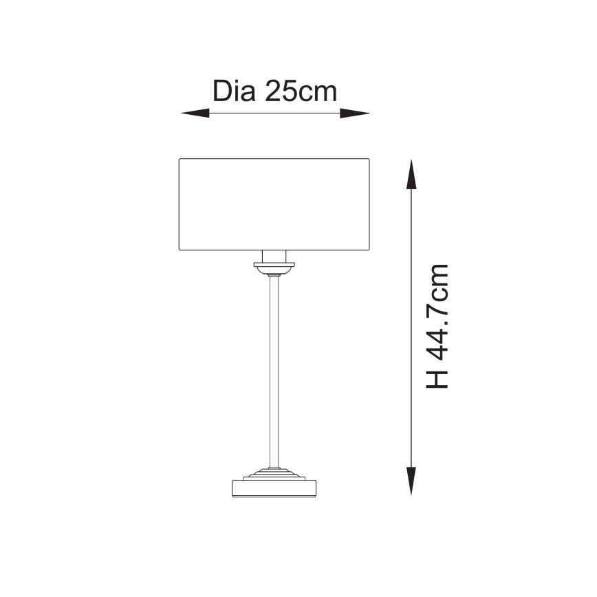 Endon 110728 - Lampada da tavolo HIGHCLERE 1xE14/7W/230V beige/ottone Ø 25 cm