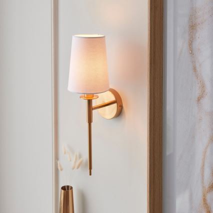 Endon 110738 - Lampada da parete 1xE14/6W/230V bianca/dorata