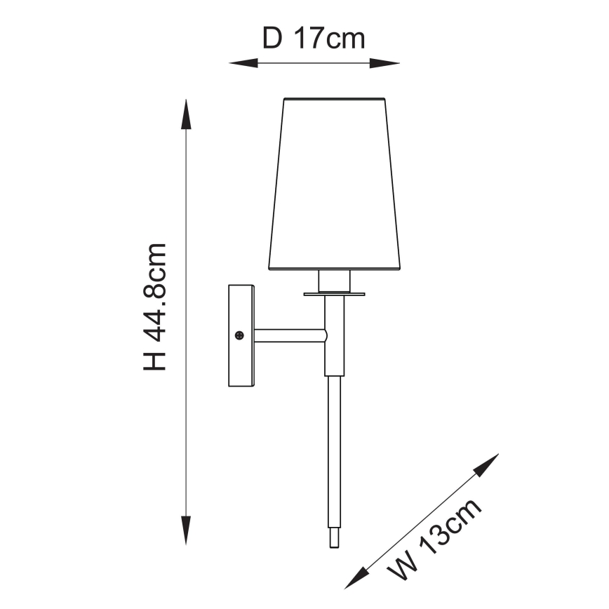 Endon 110738 - Lampada da parete 1xE14/6W/230V bianca/dorata