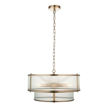 Endon 110944 - Lampadario a catena RIDGETON 5xE14/6W/230V in ottone