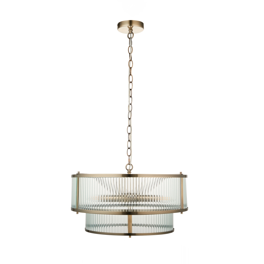 Endon 110944 - Lampadario a catena RIDGETON 5xE14/6W/230V in ottone