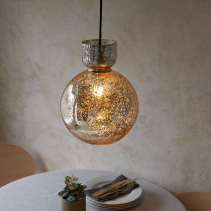 Endon 111336 - Lampada a sospensione su cavo 1xE27/10W/230V oro/nero fumé