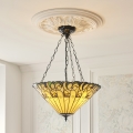 Endon 111881 - Lampadario Tiffany JAMELIA a sospensione con catena, 3x E27/10W/230V, Ø 50 cm