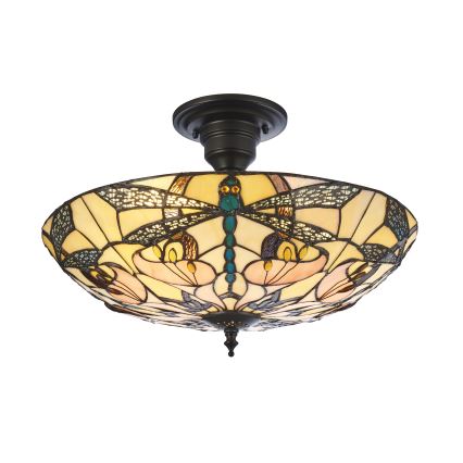 Endon 111892 - Lampadario a plafone Tiffany ASHTON 3xE27/10W/230V Ø 45 cm
