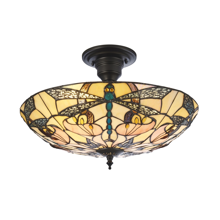 Endon 111892 - Lampadario a plafone Tiffany ASHTON 3xE27/10W/230V Ø 45 cm