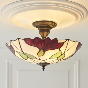 Endon 111896 - Plafoniera Tiffany BOTANICA 3xE27/10W/230V Ø 45 cm