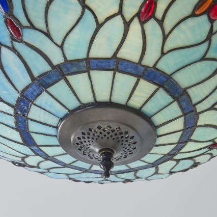 Endon 111899 - Plafoniera Tiffany DRAGONFLY 3xE27/10W/230V Ø 50 cm
