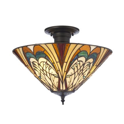 Endon 111905 - Plafoniera Tiffany HECTOR 3xE27/10W/230V Ø 40 cm