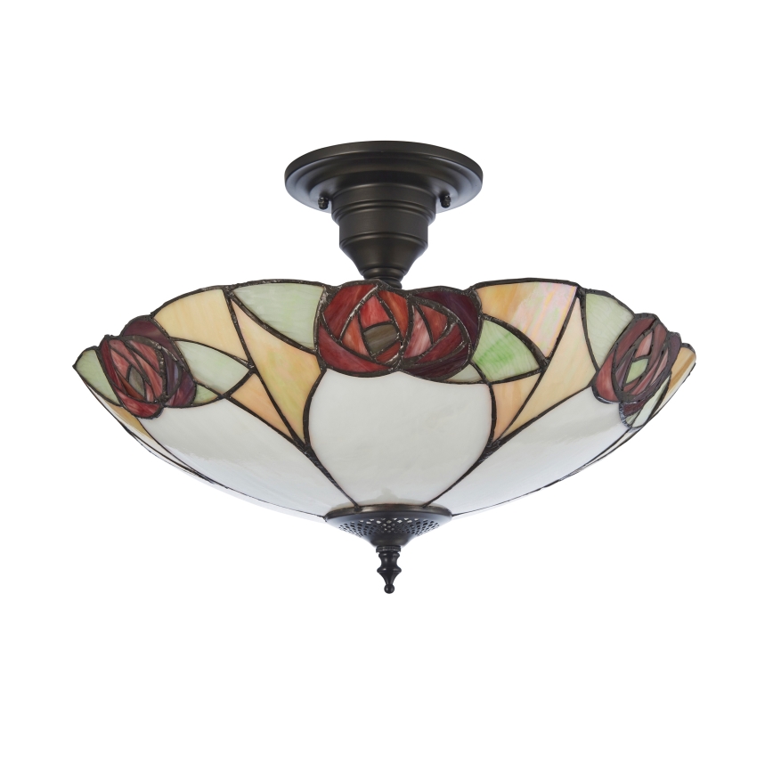 Endon 111907 - Plafoniera in stile Tiffany INGRAM 3xE27/10W/230V Ø 45 cm