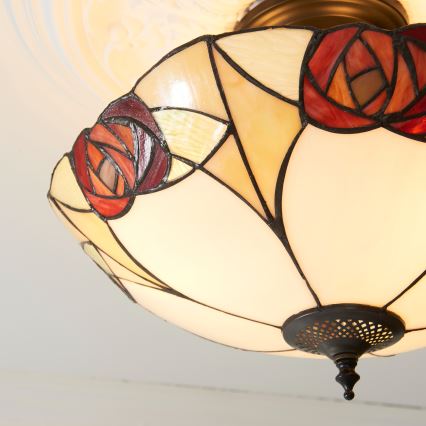 Endon 111907 - Plafoniera in stile Tiffany INGRAM 3xE27/10W/230V Ø 45 cm