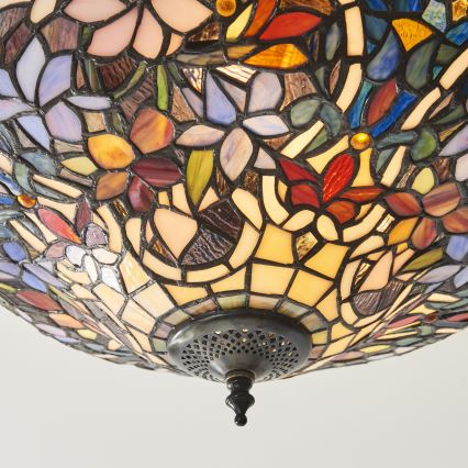 Endon 111915 - Plafoniera in stile Tiffany SULLIVAN 3xE27/10W/230V Ø 40 cm