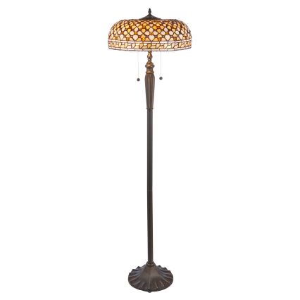Endon 111921 - Lampada da terra Tiffany MILLE FEUX 2xE27/10W/230V Ø 45 cm