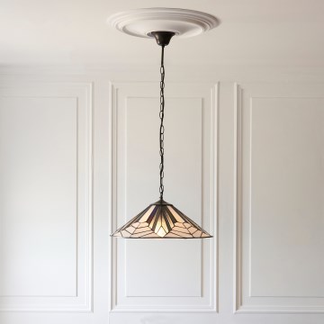 Endon 111922 - Lampadario a catena Tiffany ASTORIA 3xE27/10W/230V Ø 48 cm