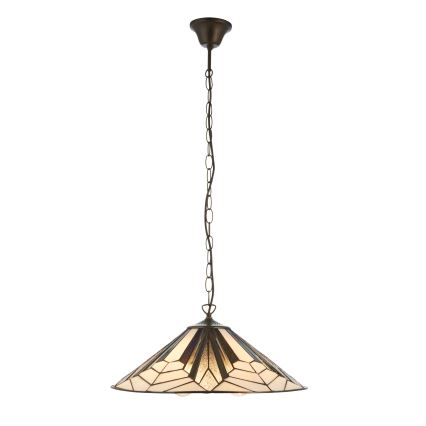 Endon 111922 - Lampadario a catena Tiffany ASTORIA 3xE27/10W/230V Ø 48 cm