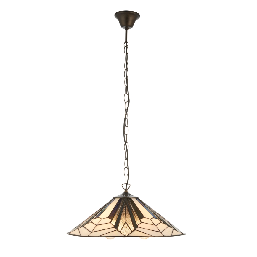 Endon 111922 - Lampadario a catena Tiffany ASTORIA 3xE27/10W/230V Ø 48 cm