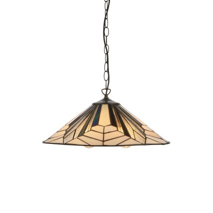 Endon 111922 - Lampadario a catena Tiffany ASTORIA 3xE27/10W/230V Ø 48 cm