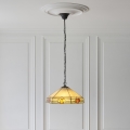 Endon 111989 - Lampadario a catena Tiffany NEVADA 3xE27/10W/230V Ø 40 cm