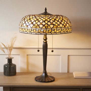 Endon 112178 - Lampada da tavolo Tiffany MILLE FEUX 2xE14/40W/230V Ø 45 cm