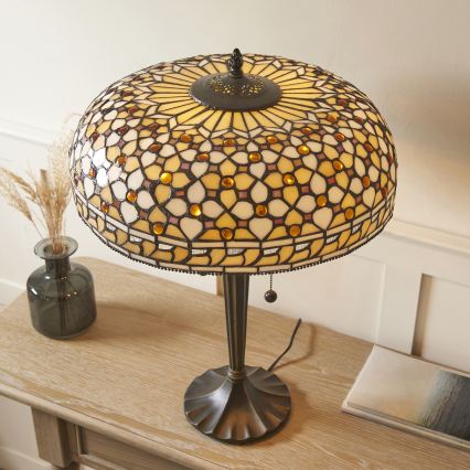 Endon 112178 - Lampada da tavolo Tiffany MILLE FEUX 2xE14/40W/230V Ø 45 cm