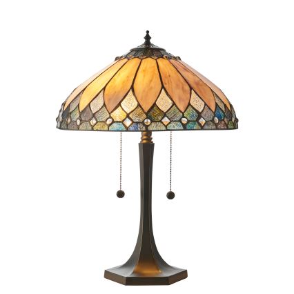 Endon 112183 - Lampada da tavolo Tiffany BROOKLYN 2xE14/10W/230V Ø 40 cm