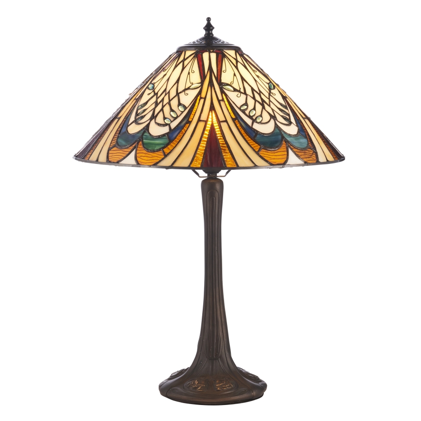Endon 112185 - Lampada da tavolo Tiffany HECTOR 1xE27/10W/230V diametro 40 cm