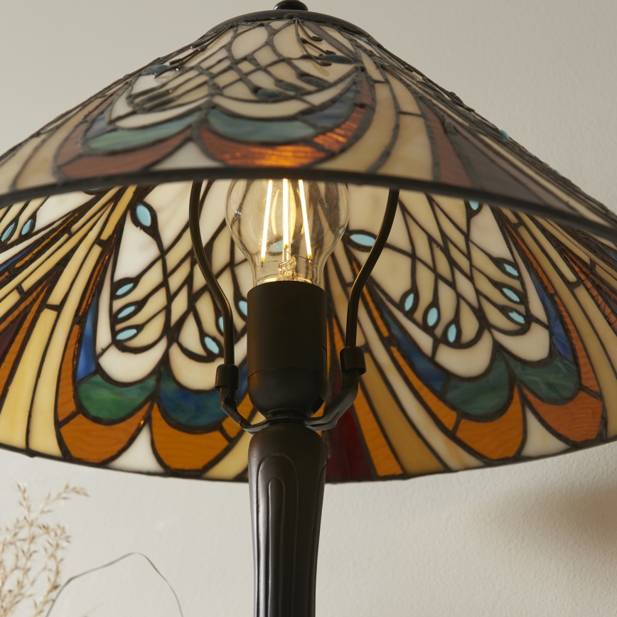 Endon 112185 - Lampada da tavolo Tiffany HECTOR 1xE27/10W/230V diametro 40 cm