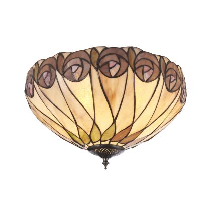 Endon 112188 - Plafoniera Tiffany HUTCHINSON 2xE27/60W/230V Ø 40 cm