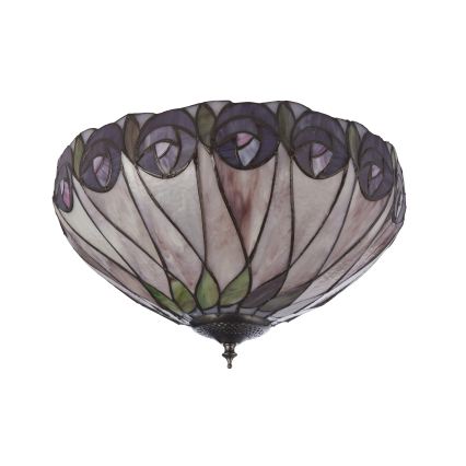 Endon 112188 - Plafoniera Tiffany HUTCHINSON 2xE27/60W/230V Ø 40 cm