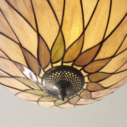 Endon 112188 - Plafoniera Tiffany HUTCHINSON 2xE27/60W/230V Ø 40 cm