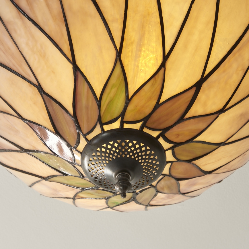 Endon 112188 - Plafoniera Tiffany HUTCHINSON 2xE27/60W/230V Ø 40 cm