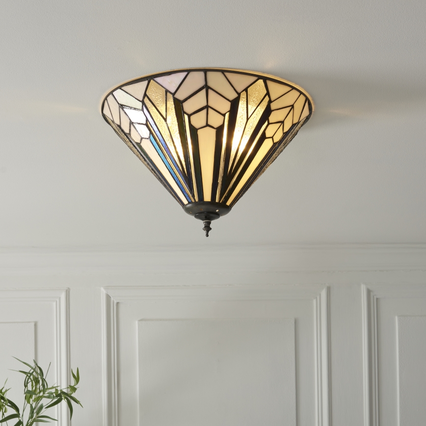 Endon 112191 - Plafoniera Tiffany ASTORIA 2xE27/60W/230V Ø 40 cm