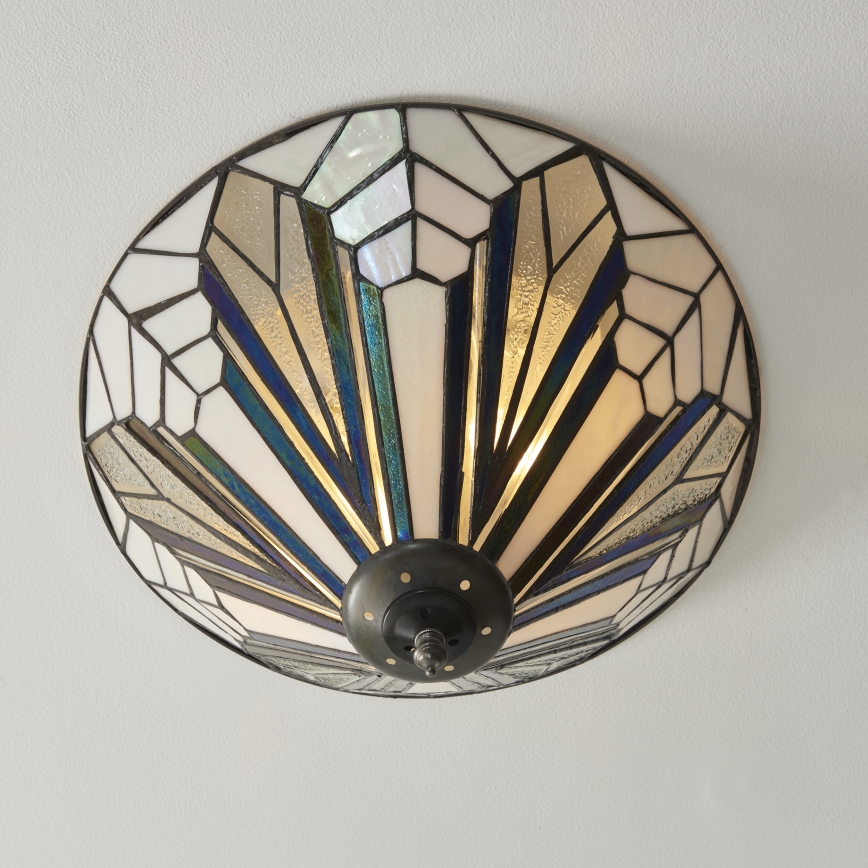 Endon 112191 - Plafoniera Tiffany ASTORIA 2xE27/60W/230V Ø 40 cm